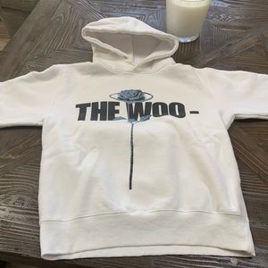 VLONE x Pop Smoke ‘The Woo’ White Hoodie Sweatshirt Authentic Medium